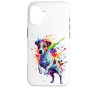 Carcasa para iPhone 16 Splash Art Jack Russell