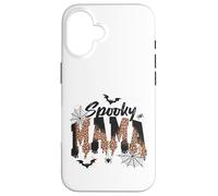 Carcasa para iPhone 16 Spooky Mama Leopard Print Ghost Halloween Design