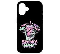 Carcasa para iPhone 16 Spooky Mama Pastel Goth Skeleton Hand Café Mama para Halloween