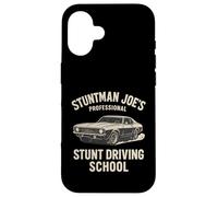 Carcasa para iPhone 16 Stuntman Joe's Professional Stunt Driving School Test Pass