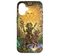 Carcasa para iPhone 16 Sun Tarot Card Fantasy Imp and Goat