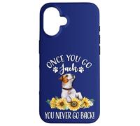 Carcasa para iPhone 16 Sunflowers JRT Dog Lover Once You Go Jack Never Back
