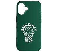 Carcasa para iPhone 16 SUNY Brockport Golden Eagles Retro Basketball Net 80's