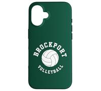 Carcasa para iPhone 16 SUNY Brockport Golden Eagles Retro Volleyball