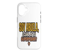 Carcasa para iPhone 16 Superpoderes of Abuela Frase Divertida para Abuelas