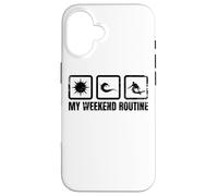 Carcasa para iPhone 16 Surfista Fin de Semana Amante del Surf
