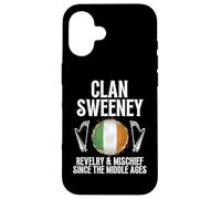 Carcasa para iPhone 16 Sweeney Apellido Irlandés Apellido Heráldico Celta Clan