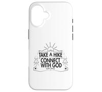 Carcasa para iPhone 16 Take a Hike and Connect with God Spiritual Nature Print
