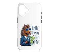 Carcasa para iPhone 16 Talk Derby To Me Funny Cool Racing Horse Men Women