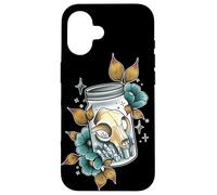 Carcasa para iPhone 16 Tarro de Cristal con Forma de Calavera de Animales