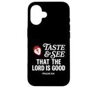 Carcasa para iPhone 16 Taste and See That Lord is Good Psalm 34:8 Christian Verse