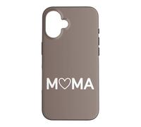 Carcasa para iPhone 16 Taupe - Mama Heart Lettering Minimalista Motherhood Love