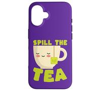 Carcasa para iPhone 16 Taza de té Kawaii de Spill The Tea Funny Gossip Lover