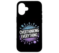 Carcasa para iPhone 16 TDAH Ansiedad Overthinking Everything Humor
