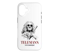 Carcasa para iPhone 16 Telemann Stay Baroque Funny Compositor de música clásica