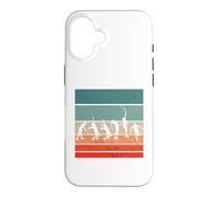 Carcasa para iPhone 16 Tennis Tennis Serve Sports Silhouettes Evolution Motion