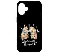 Carcasa para iPhone 16 Terapeuta Respiratorio Terapia Pulmón Día de Pascua Flor Primavera