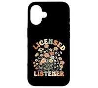 Carcasa para iPhone 16 Terapia de Salud Mental Floral para oyentes con Licencia