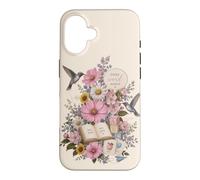 Carcasa para iPhone 16 Terapia del Habla Floral Maestro colibrí Aula ABC