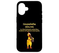 Carcasa para iPhone 16 The Definition of Chocolat with Funny Yellow Rubber Chicken
