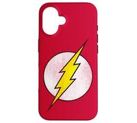 Carcasa para iPhone 16 The Flash Logo Distressed White & Yellow