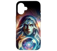Carcasa para iPhone 16 The Seer - Arte de fantasía de hechicera mística con Bola de Cristal