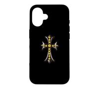 Carcasa para iPhone 16 The Yellow Shine Pave Diamonds Silver Cross