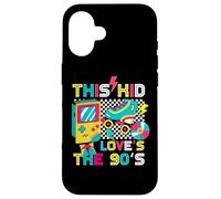 Carcasa para iPhone 16 This Kid Loves The 90's Party, Outfit 1990s Costume 90's Love
