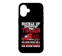 Carcasa para iPhone 16 This Trucker Has Anger Issues and A Serious Fun Truck Driver