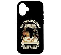 Carcasa para iPhone 16 Tocadiscos Sonic Blueprint Black History Music Evolution DJ