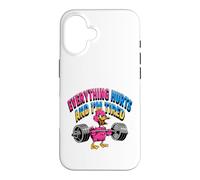Carcasa para iPhone 16 Todo me Duele, Estoy Cansado, Divertido Pato de Gimnasio