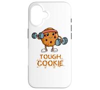 Carcasa para iPhone 16 Tough Cookie Fitness Brownie Entrenamiento Chocolate Muscle