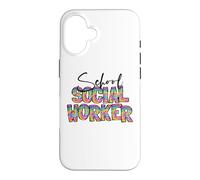 Carcasa para iPhone 16 Trabajador Social Escolar Tie Dye Apreciación Trabajo Social