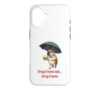 Carcasa para iPhone 16 Tráelo a casa Muchachos Bulldog británico Bebiendo Cerveza
