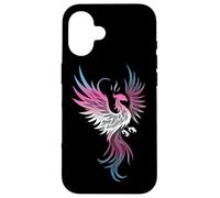 Carcasa para iPhone 16 Transgender Phoenix Bird Trans Pride Flag Rising from Ashes