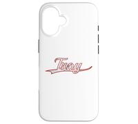 Carcasa para iPhone 16 Troy New York Michigan Vintage Varsity Distressed Throwback