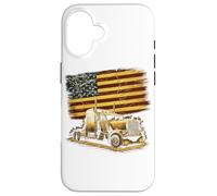Carcasa para iPhone 16 Truck Driver Trucker Camiseta Hombre Papá Big Rig American