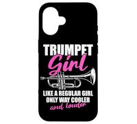 Carcasa para iPhone 16 Trumpet Girl Trompetista Trompeta Trompeta