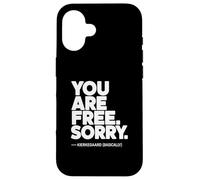 Carcasa para iPhone 16 Tu Eres Libre Kierkegaard (Básicamente)