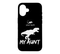 Carcasa para iPhone 16 Tu tía, mi tía, Gracioso Lagarto, Linda tía, Familia de Dinosaurios