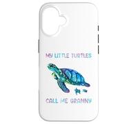 Carcasa para iPhone 16 Turtle Watercolor Sea Ocean My Turtles Call Me Granny