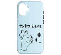 Carcasa para iPhone 16 Tutto Bene - Cita del Gesto de la Mano Italiana Italia