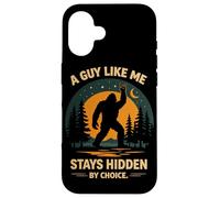 Carcasa para iPhone 16 Un Chico como yo permanece Oculto por elección Bigfoot Rock On