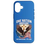 Carcasa para iPhone 16 Una Nación Bajo Dios 250 Años Bendito Patriota Americano