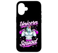 Carcasa para iPhone 16 Unicorn Squad - Pesas Rusas mágicas para Gimnasio