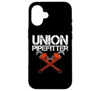 Carcasa para iPhone 16 Union Pipefitter Plomero Plomería Journeyman Steamfitter