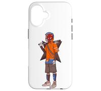 Carcasa para iPhone 16 Urban Japanese Anime Devil Masked Read The Bat Warrior