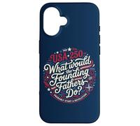 Carcasa para iPhone 16 USA 250 Padres Fundadores Revolución Patriota