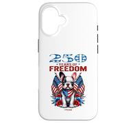 Carcasa para iPhone 16 USA 250th Anniversary Celebra Cool Patriotic Boxer Puppy