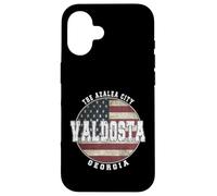 Carcasa para iPhone 16 Valdosta Georgia, Bandera Americana Vintage